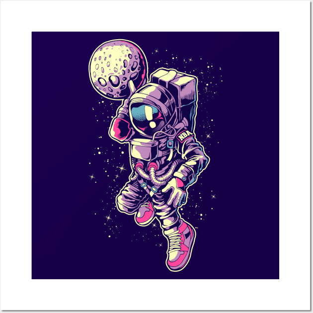 Astronaut Dunk Wall Art by yogaswara